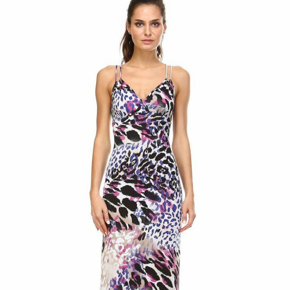 Women's Double Strap Cross-Back Maxi Tank Dress